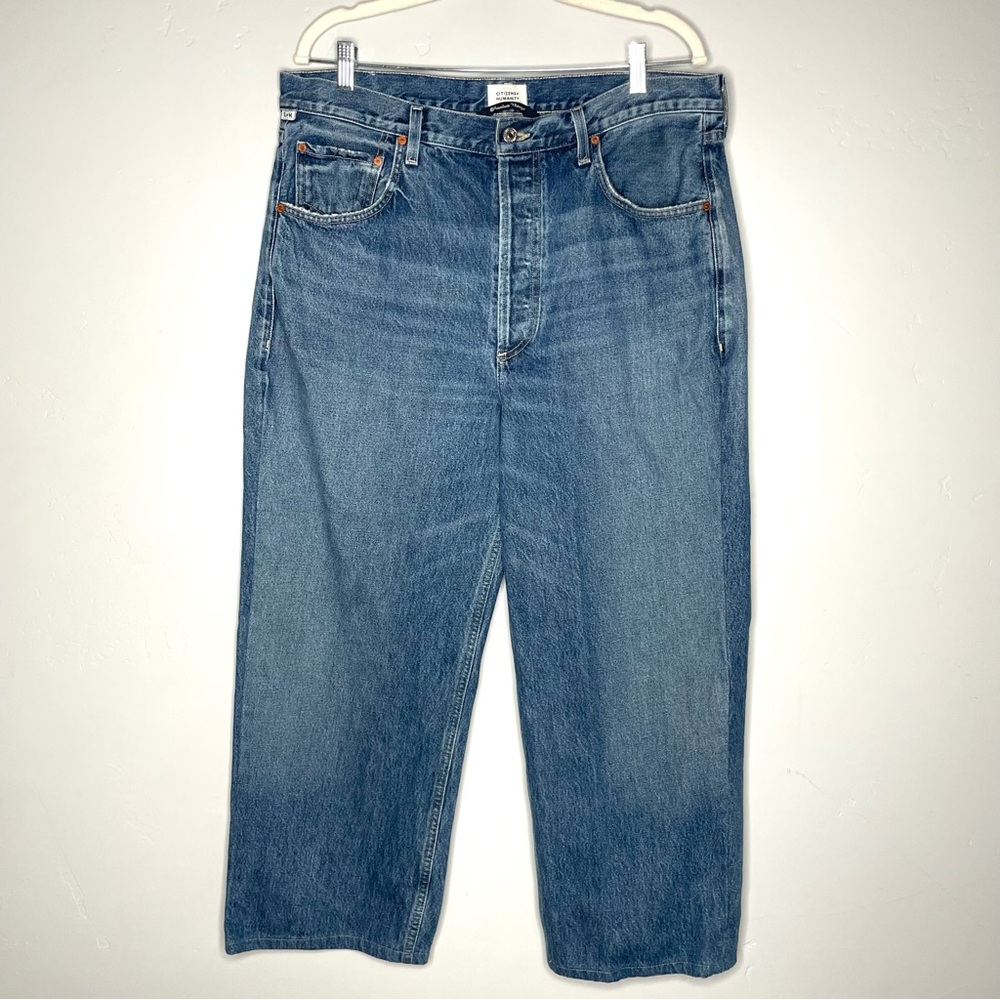 Citizens of Humanity Ayla Baggy Denim Jeans Size 33‎ Medium Wash Barrel HEMMED